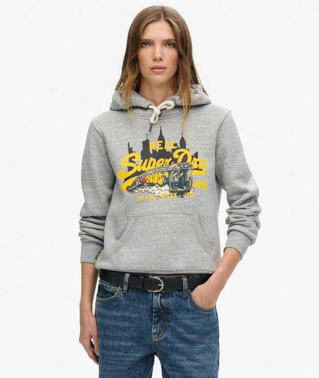 superdry Sudadera con capucha y logotipo estampado Vintage New York