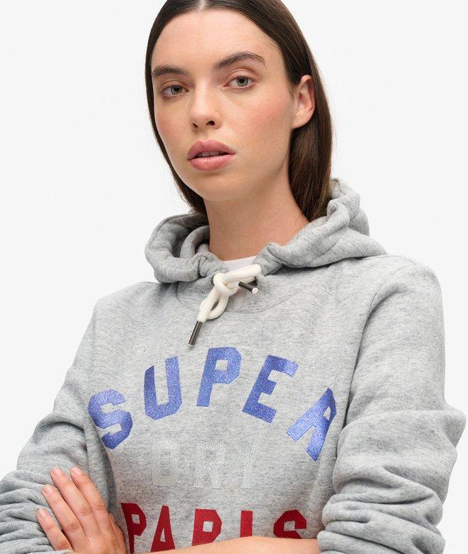 Superdry Sudadera Con Capucha Y Logotipo Gráfico Con Purpurina