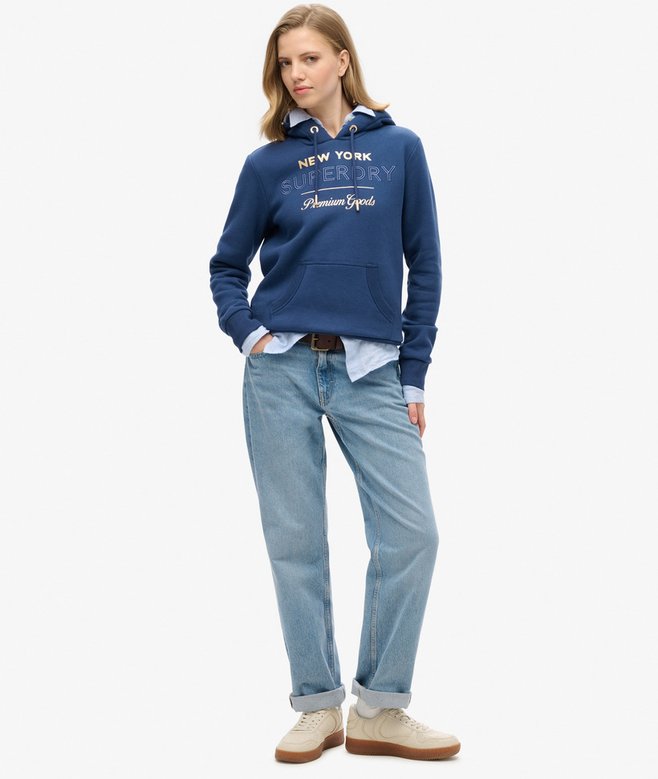 Superdry Sudadera Con Capucha Y Logotipo Metalizado Luxe
