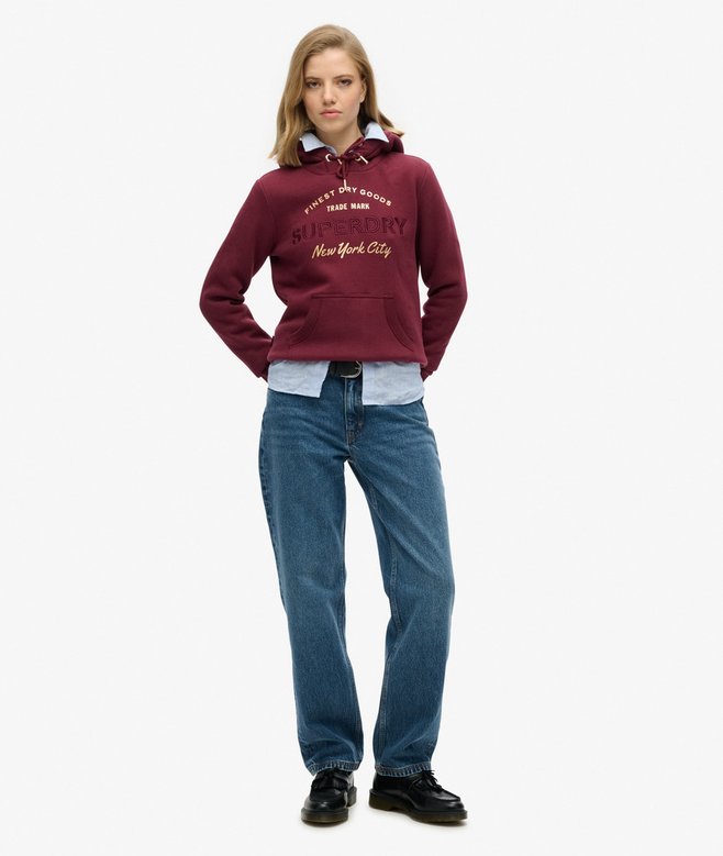 Superdry Sudadera Con Capucha Y Logotipo Metalizado Luxe