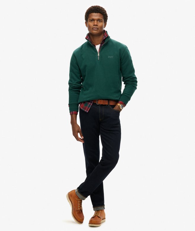 Superdry Sudadera Con Cuello Panadero Con Logotipo Essential