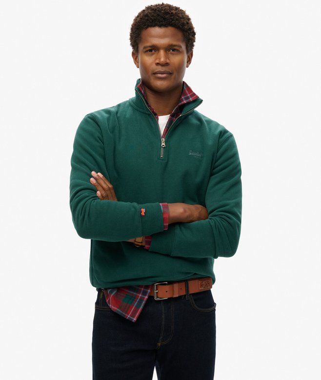 superdry Sudadera con cuello panadero con logotipo Essential