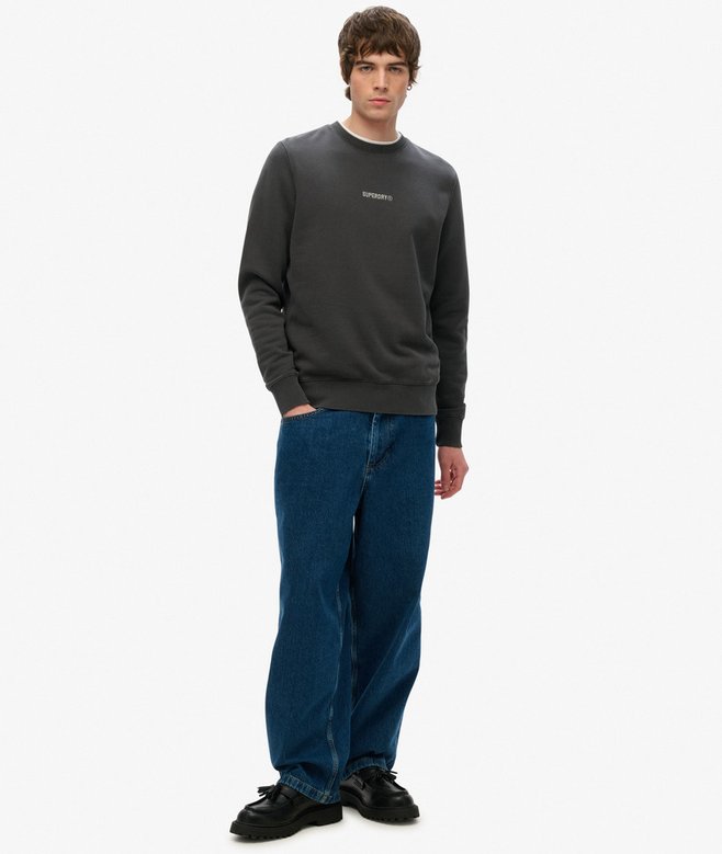 Superdry Sudadera Con Cuello Redondo Con Micrologotipo