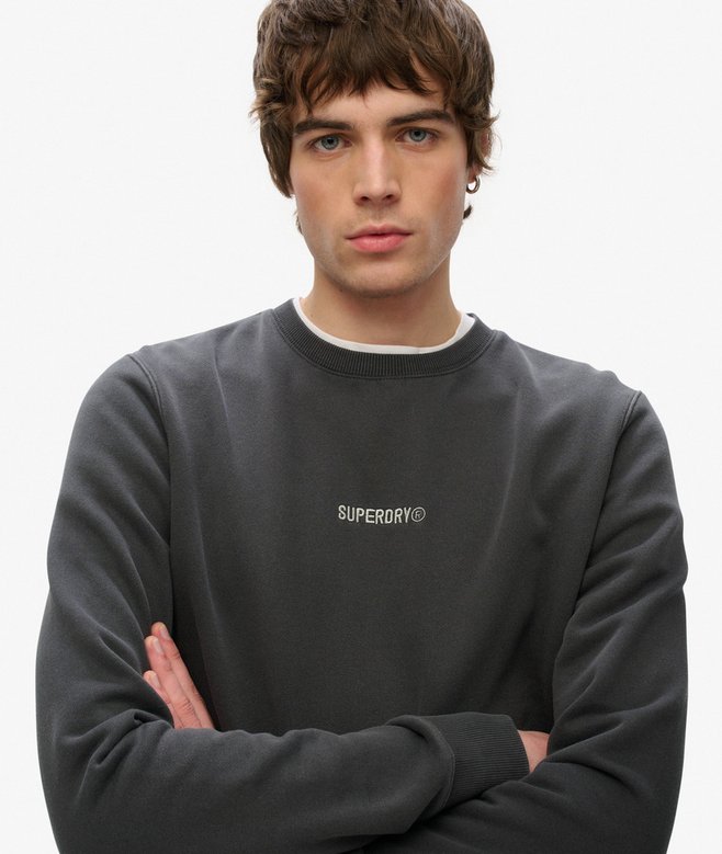Superdry Sudadera Con Cuello Redondo Con Micrologotipo