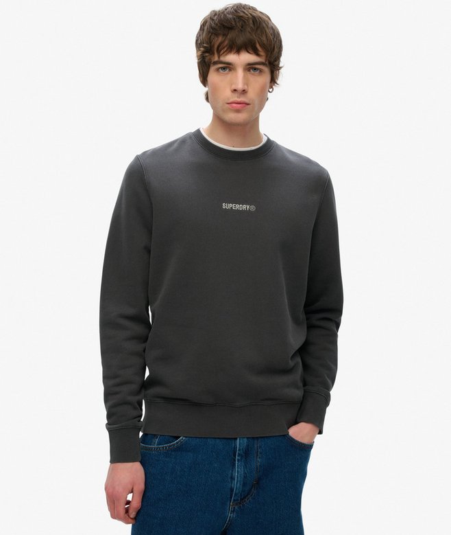 superdry Sudadera con cuello redondo con micrologotipo