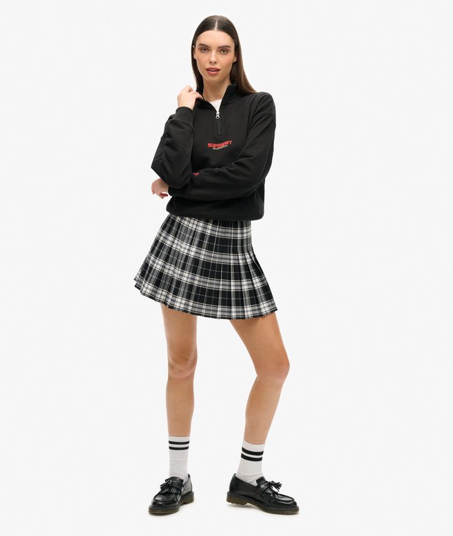 Superdry Sudadera Con Media Cremallera Corte Cuadrado Y Logo Sportswear