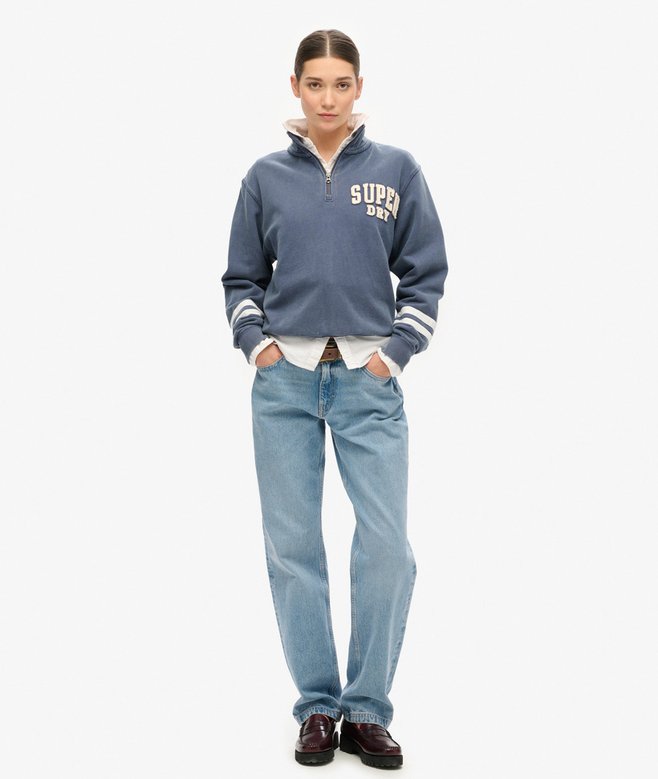 Superdry Sudadera Con Media Cremallera Y Aplicación Athletic Essentials