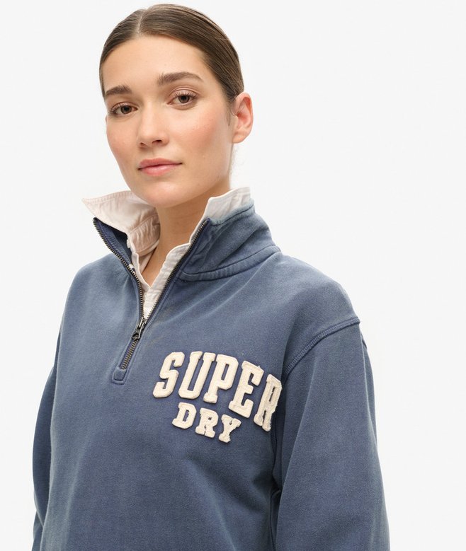 Superdry Sudadera Con Media Cremallera Y Aplicación Athletic Essentials