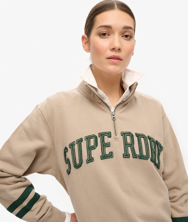 Superdry Sudadera Con Media Cremallera Y Aplicación Athletic Essentials