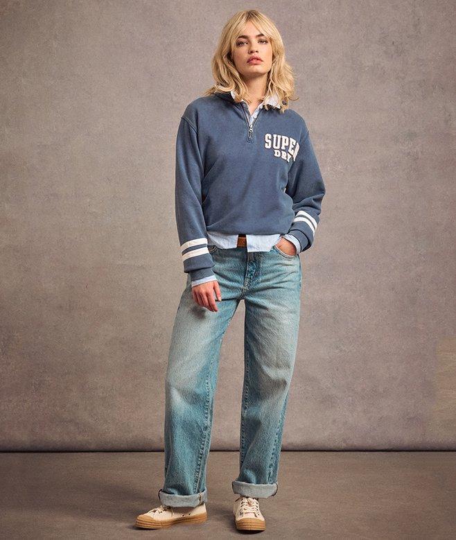 superdry Sudadera con media cremallera y aplicación Athletic Essentials