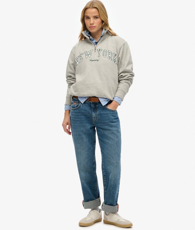 Superdry Sudadera Con Media Cremallera Y Aplique Athletic Essentials