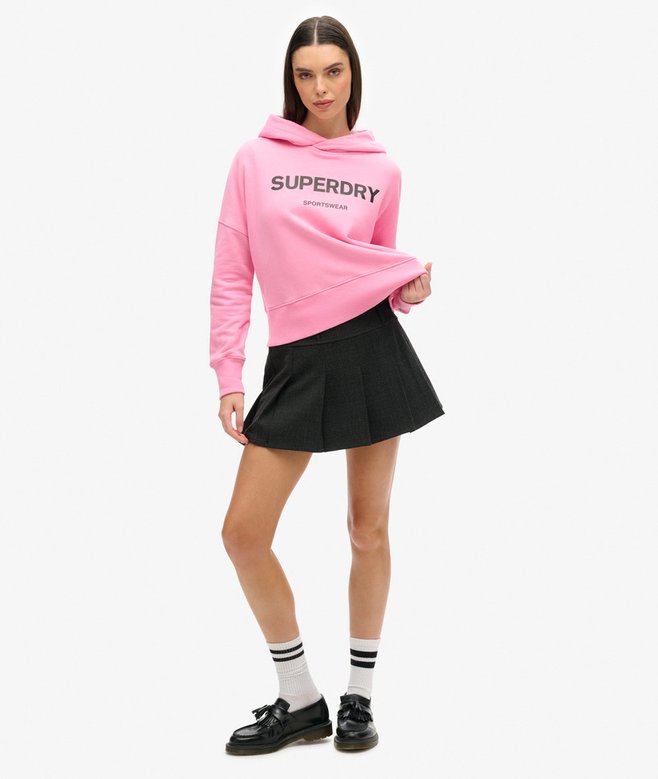 Superdry Sudadera Core Sport Corta De Corte Cuadrado Con Capucha