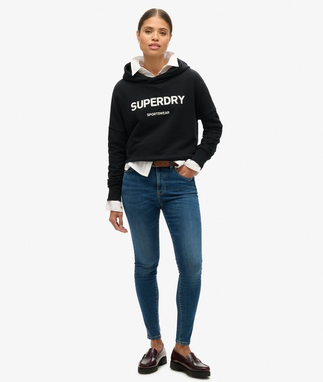 Superdry Sudadera Core Sport Corta De Corte Cuadrado Con Capucha