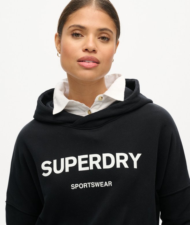 Superdry Sudadera Core Sport Corta De Corte Cuadrado Con Capucha