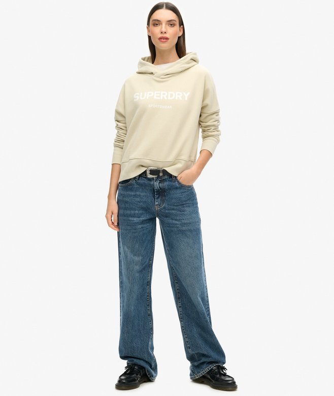Superdry Sudadera Core Sport Corta De Corte Cuadrado Con Capucha
