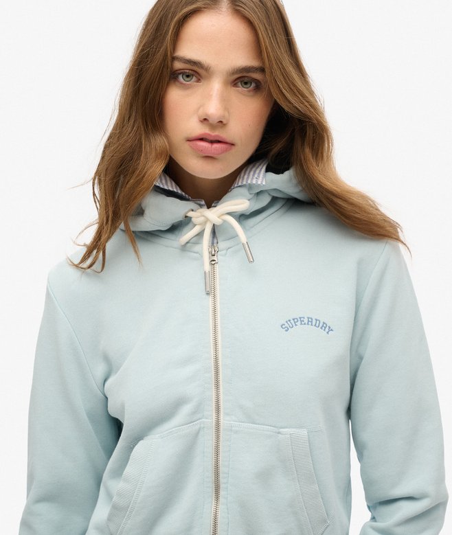 Superdry Sudadera Corta Con Capucha Cremallera Y Logo Essential