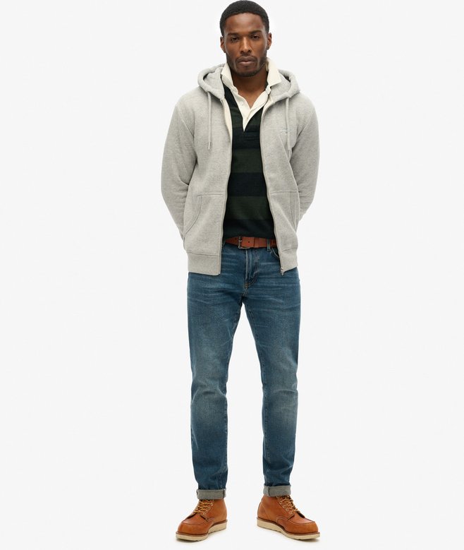 Superdry Sudadera De Algodón Orgánico Con Capucha Cremallera Y Logotipo Vintage Logo Bordado