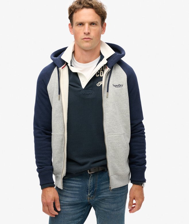 superdry Sudadera de béisbol con capucha y cremallera Essential