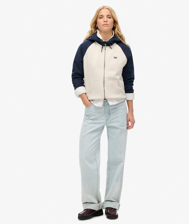 Superdry Sudadera De Béisbol Con Capucha Y Cremallera Essential