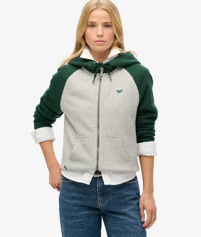 superdry Sudadera de béisbol con capucha y cremallera Essential
