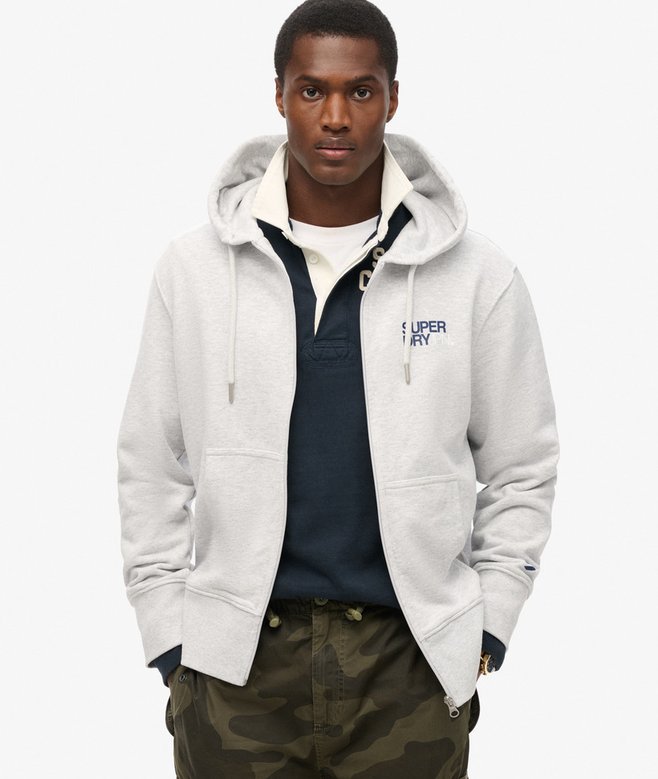 superdry Sudadera de corte holgado con capucha y cremallera Sportswear