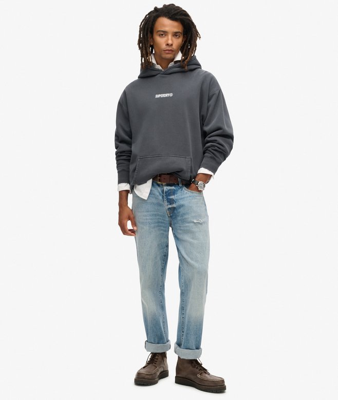 Superdry Sudadera De Corte Holgado Con Capucha Y Micrologotipo Estampado