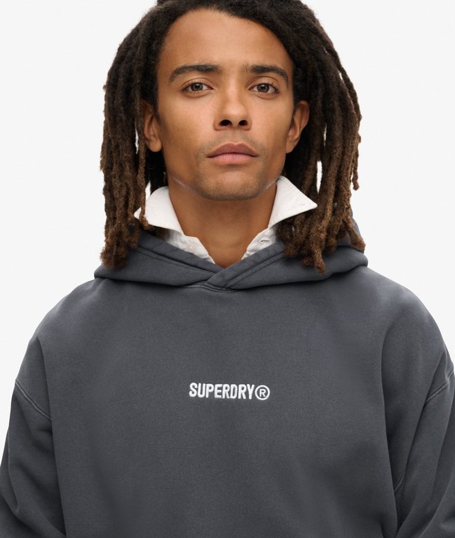 Superdry Sudadera De Corte Holgado Con Capucha Y Micrologotipo Estampado