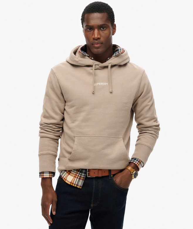 superdry Sudadera de corte holgado con capucha y micrologotipo estampado