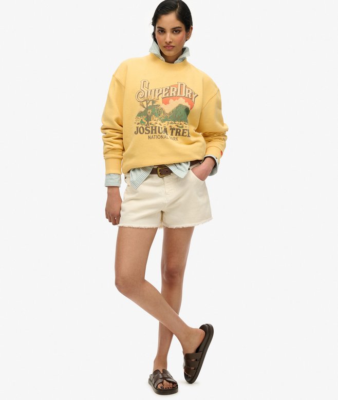 Superdry Sudadera De Corte Holgado Con Cuello Redondo Y Gráfico Souvenir