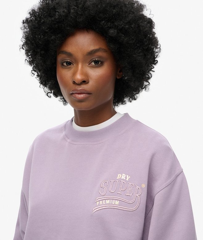 Superdry Sudadera De Corte Holgado Con Logotipo Metalizado Luxe