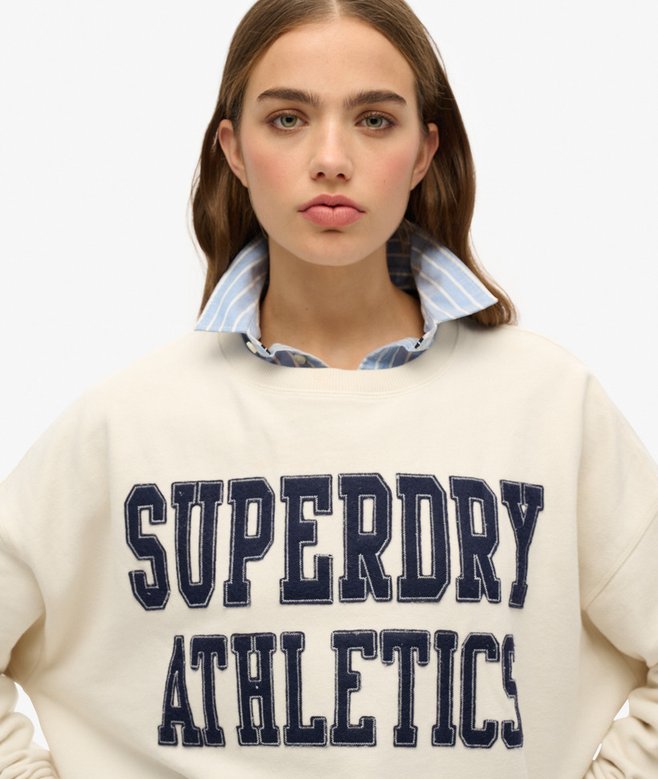 Superdry Sudadera De Corte Holgado Y Aplique Athletic Essentials