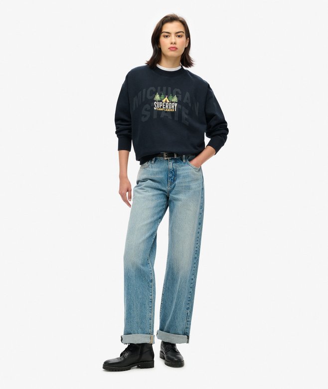 Superdry Sudadera De Corte Holgado Y Cuello Redondo Travel Souvenir