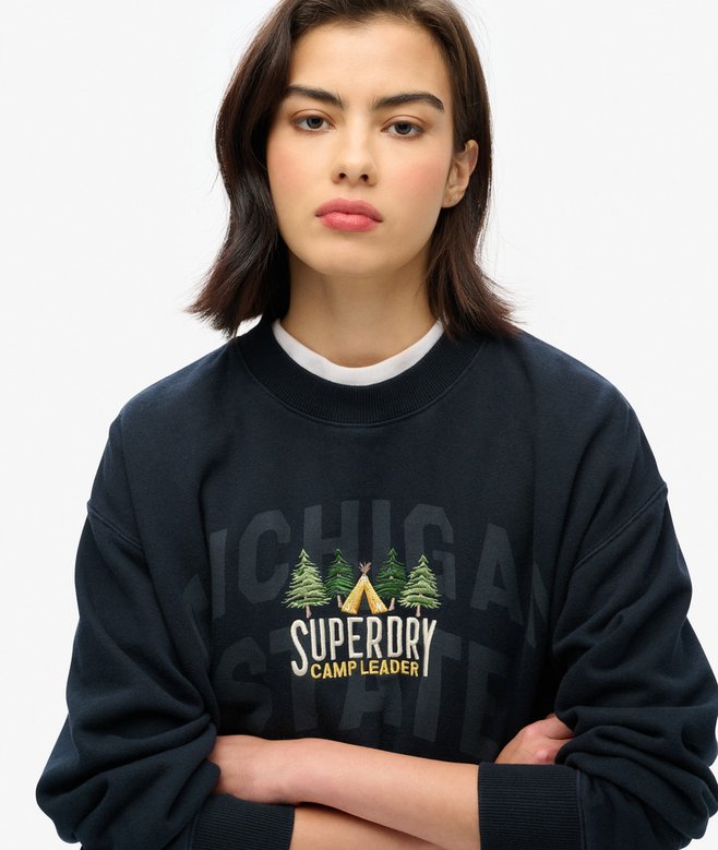 Superdry Sudadera De Corte Holgado Y Cuello Redondo Travel Souvenir