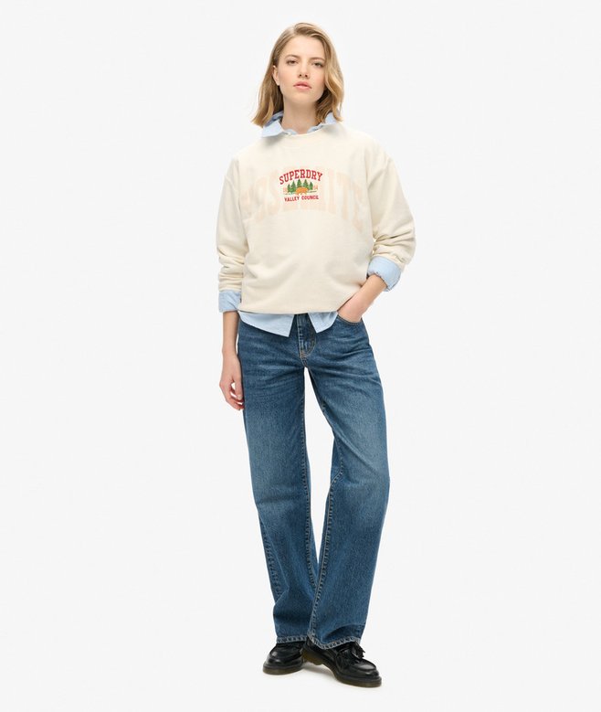 Superdry Sudadera De Corte Holgado Y Cuello Redondo Travel Souvenir