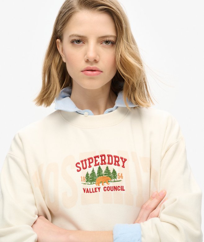 Superdry Sudadera De Corte Holgado Y Cuello Redondo Travel Souvenir