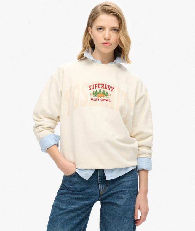 superdry Sudadera de corte holgado y cuello redondo Travel Souvenir