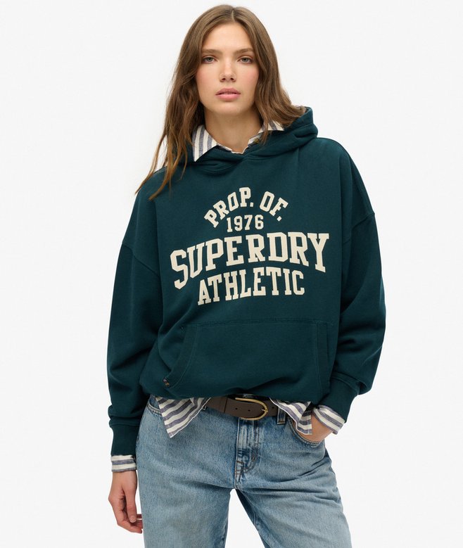 superdry Sudadera de corte relajado con capucha Athletic Essentials
