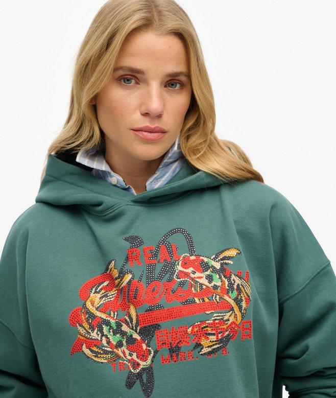 Superdry Sudadera De Corte Relajado Con Capucha Y Logotipo Vintage Tokyo