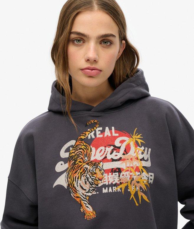 Superdry Sudadera De Corte Relajado Con Capucha Y Logotipo Vintage Tokyo