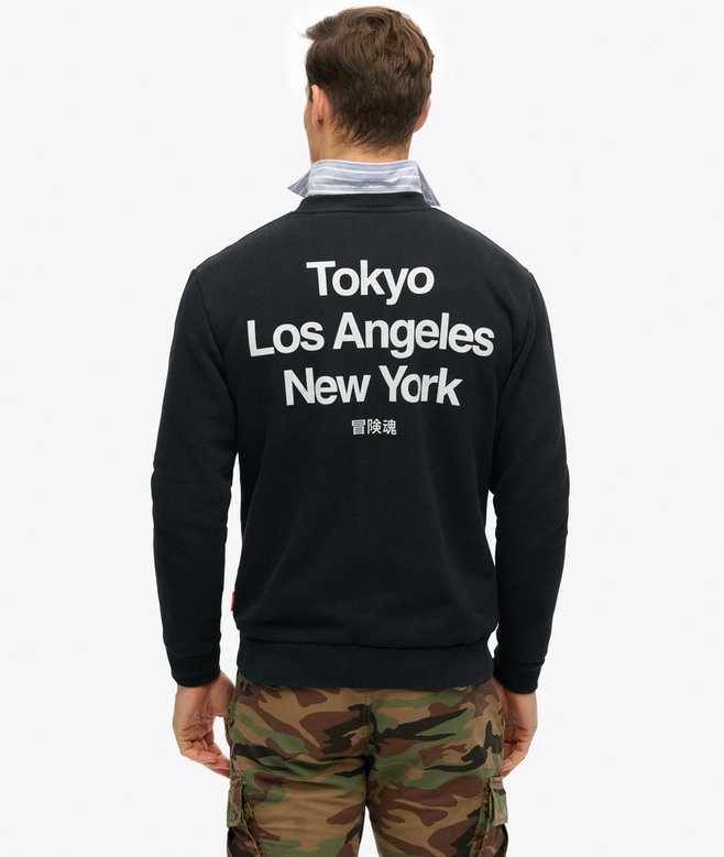 superdry Sudadera de cuello redondo City con logotipo Core