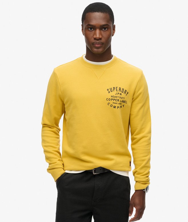 superdry Sudadera de cuello redondo con gráfico Copper Label