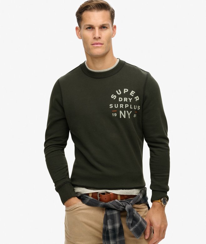superdry Sudadera de cuello redondo con gráfico Surplus