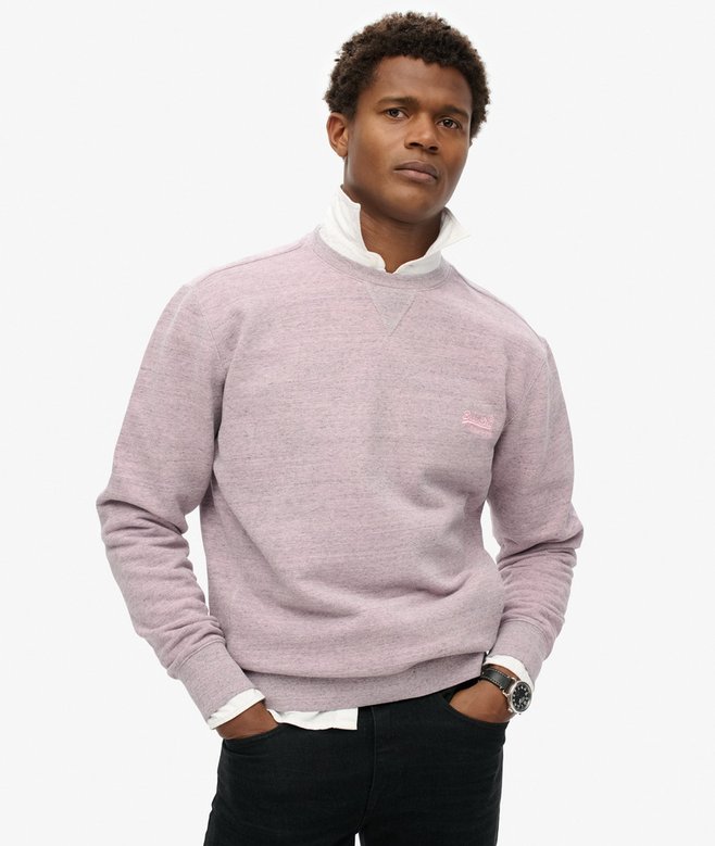 superdry Sudadera de cuello redondo sobreteñida jaspeada