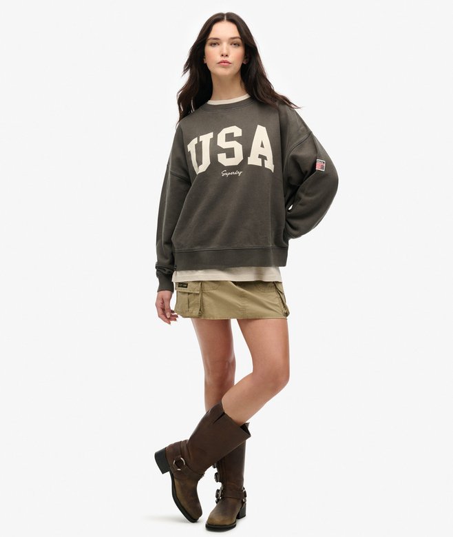 Superdry Sudadera De Cuello Redondo Y Corte Holgado Athletic Essentials