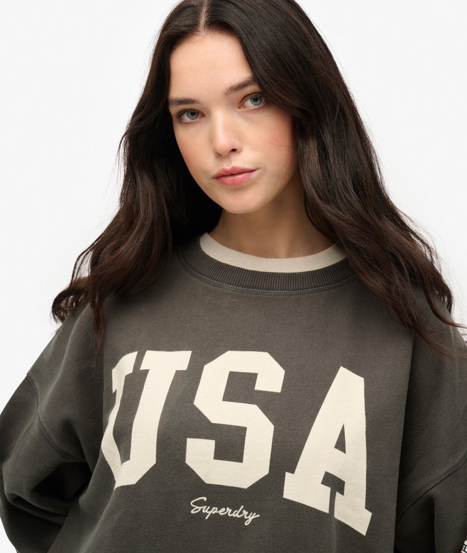 Superdry Sudadera De Cuello Redondo Y Corte Holgado Athletic Essentials