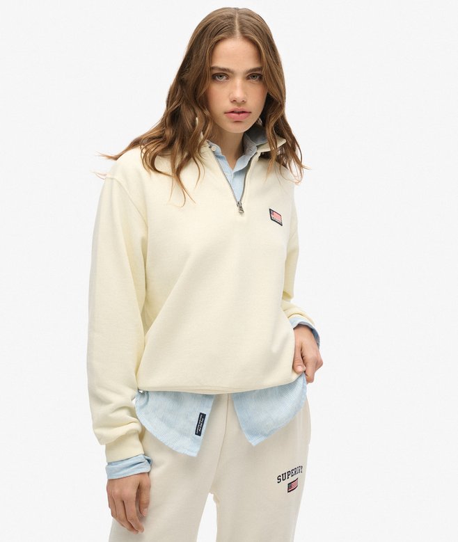 superdry Sudadera de media cremallera de cuello alto Athletic Essentials