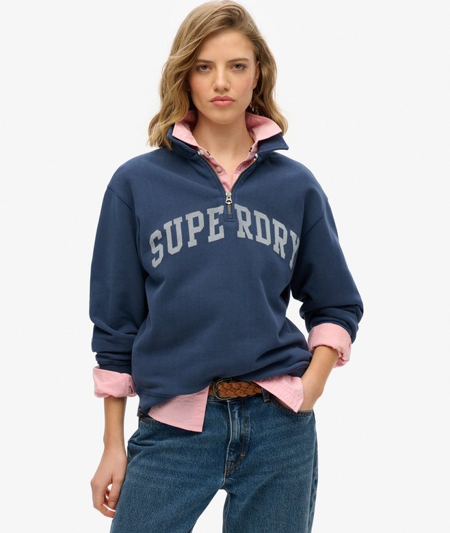 superdry Sudadera de media cremallera de cuello alto Athletic Essentials
