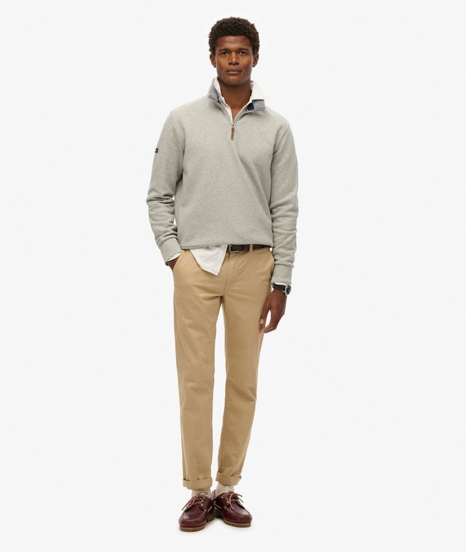 Superdry Sudadera De Piqué Con Media Cremallera Core