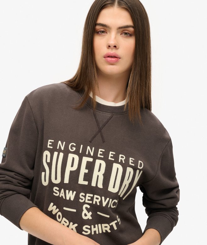 Superdry Sudadera Extragrande Con Aplicación Workwear