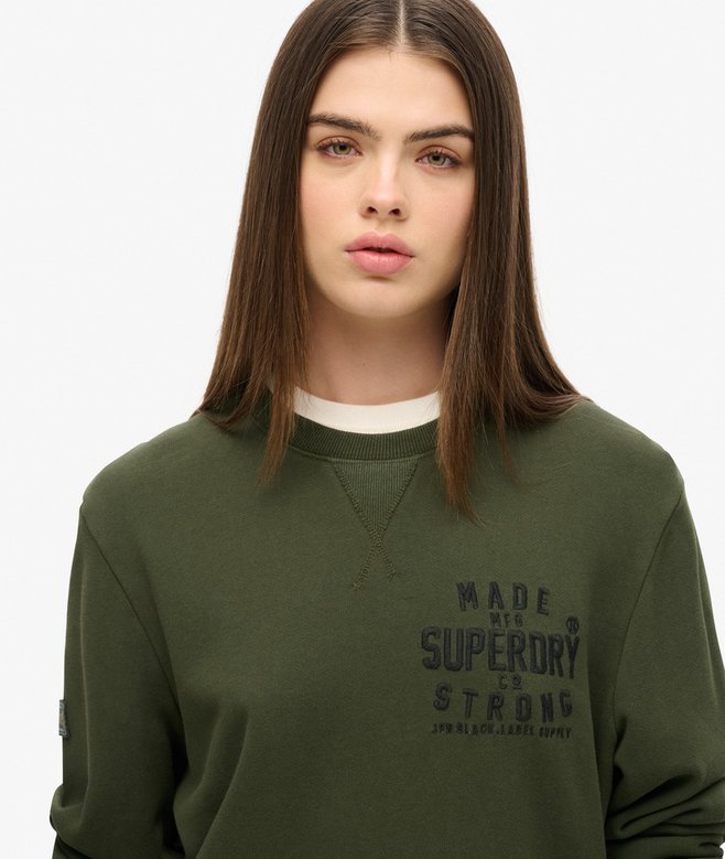 Superdry Sudadera Extragrande Con Aplicación Workwear